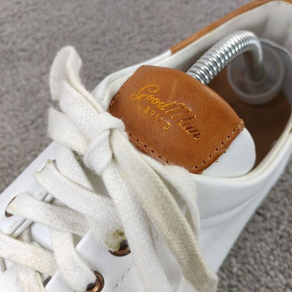 Good Man Brand Mens 10 Shoe Legend London White Edge Lace Sneakers Made In Italy - Picture 11 of 15